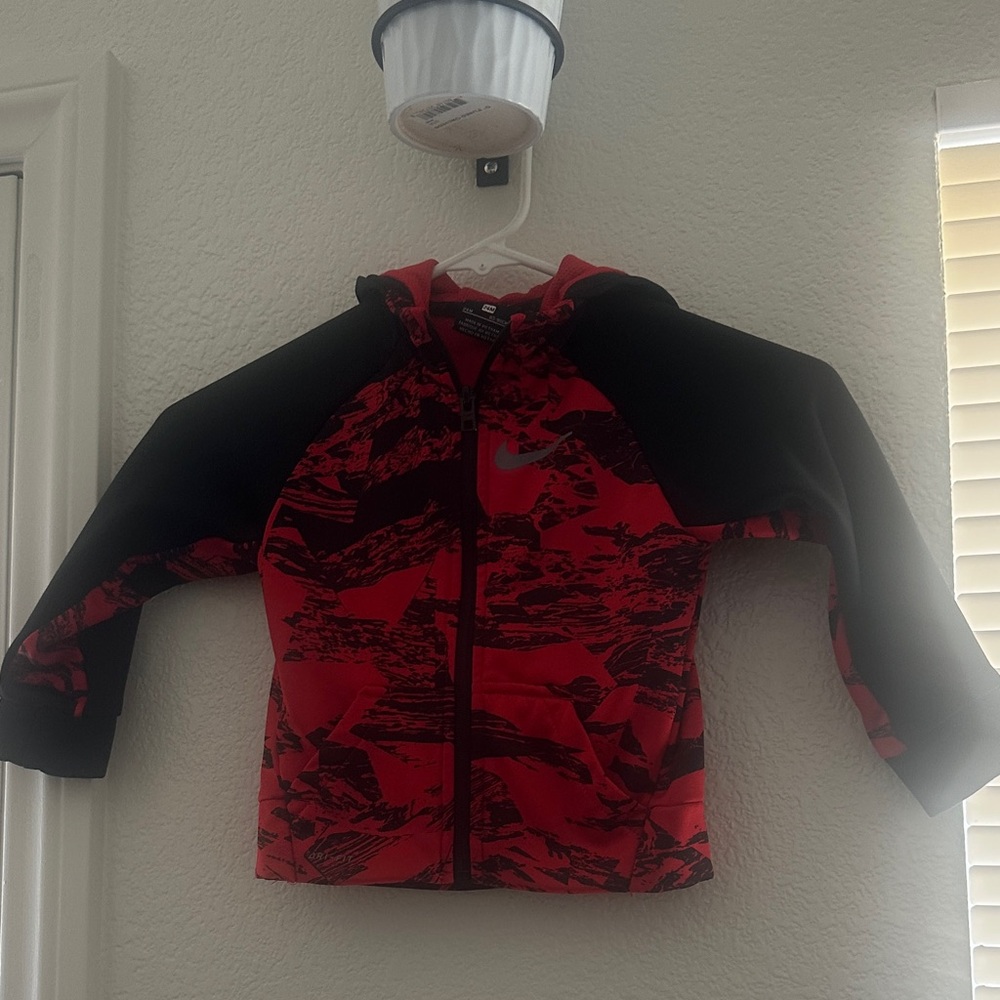 Nike Black and Red Patterned Jacket